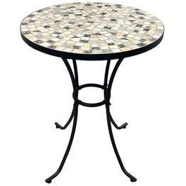 Parvekepöytä Hillerstorp Glimminge, Ø60cm, musta/mosaiikki