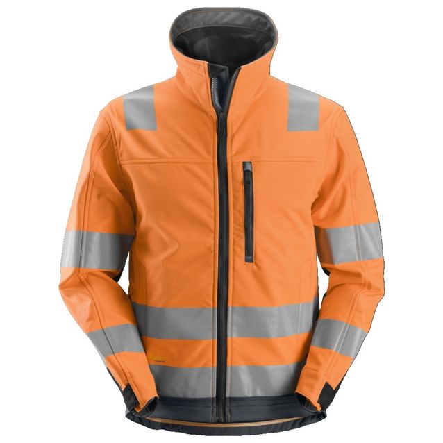 Softshell-huomiotakki Snickers Workwear AllroundWork 1230 oranssi