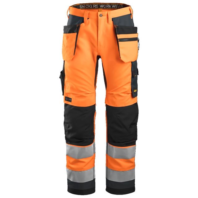 Huomiotyöhousut Snickers Workwear AllroundWork+ 6230 oranssi