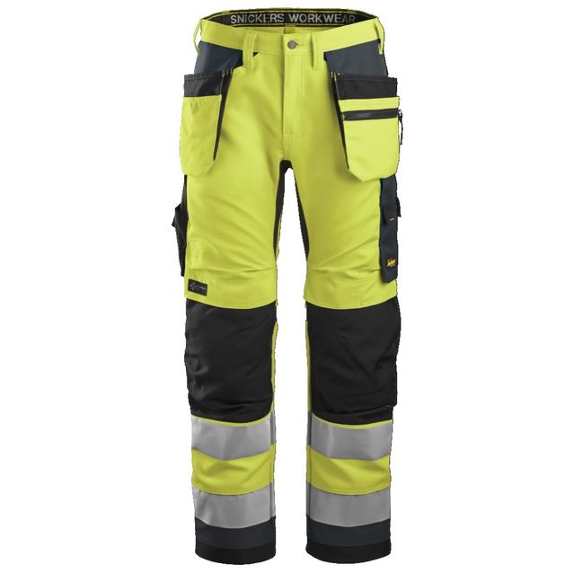 Huomiotyöhousut Snickers Workwear AllroundWork+ 6230 keltainen