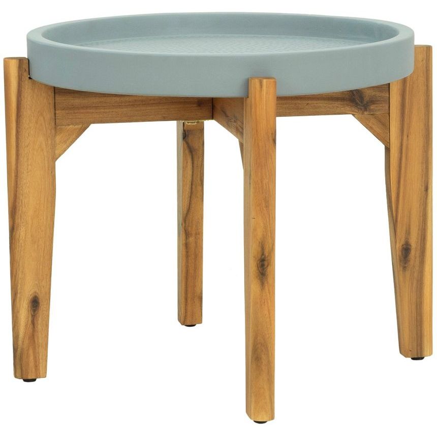 Sohvapöytä Huoku Meelika, Ø55cm, harmaa/puu