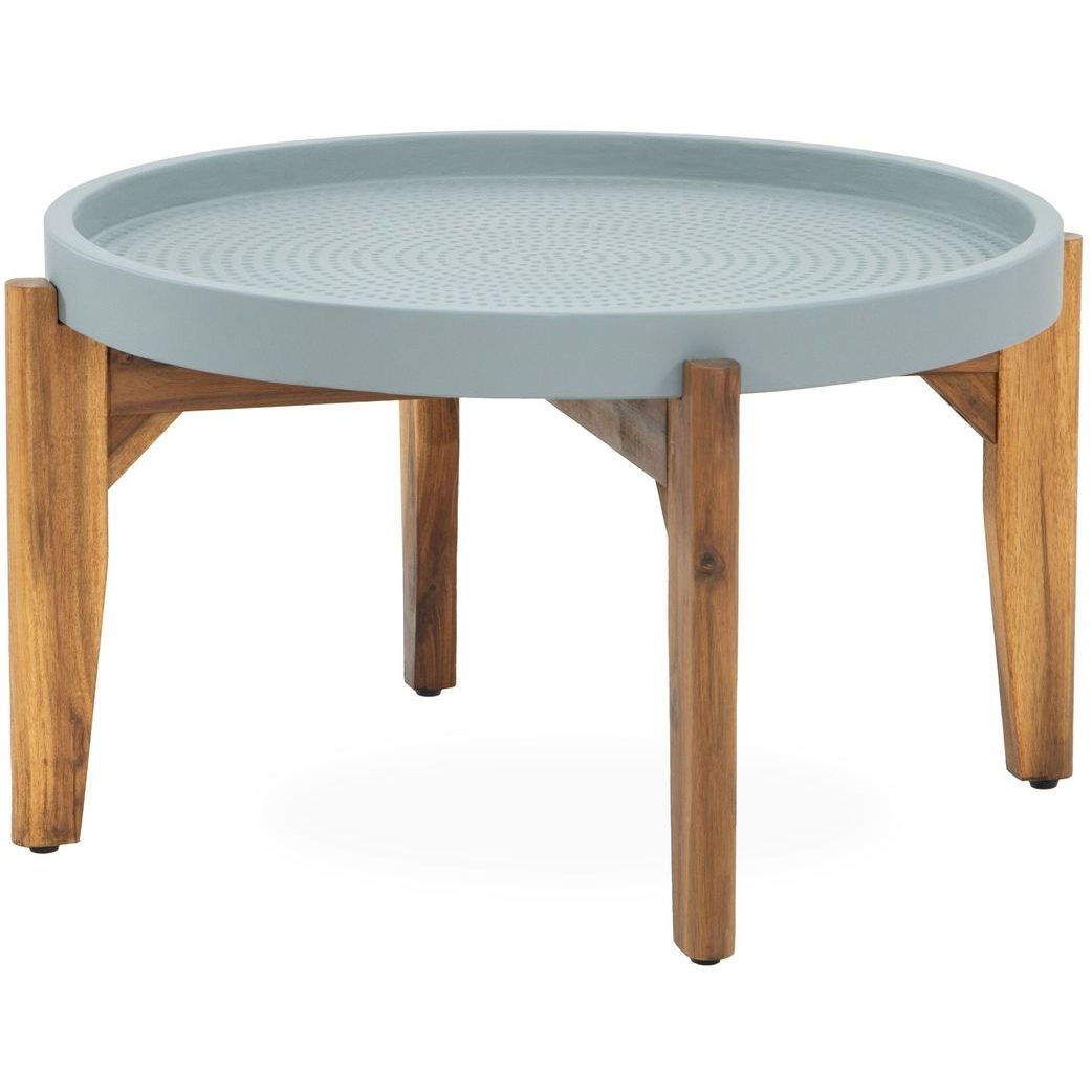 Sohvapöytä Huoku Meelika, Ø70cm, harmaa/puu