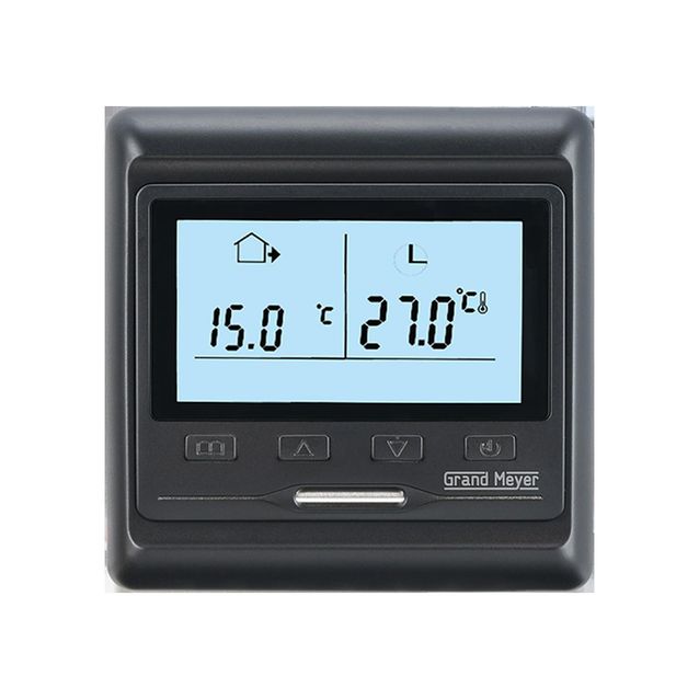 Yhdistelmätermostaatti Grand Meyer HW800, 16 A, musta