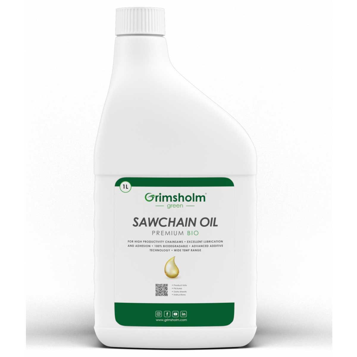 Moottorisahan ketjuöljy Grimsholm Premium Bio 1l