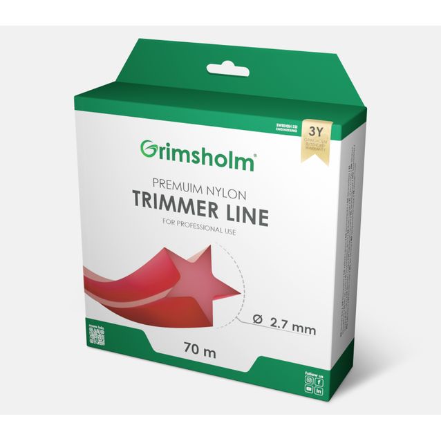 Trimmerisiima Grimsholm tähti punainen 2.7mm 70m