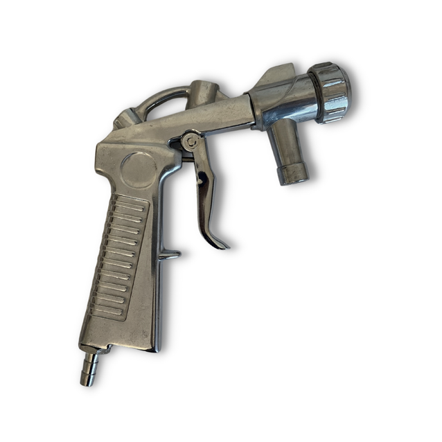 Hiekkapuhalluspistooli Hawk puhalluskaappiin kierrätyksellä