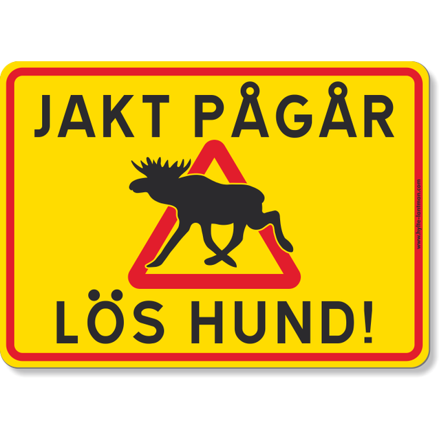 Magneettikyltti 5etta metsästys käynnissä hirvi