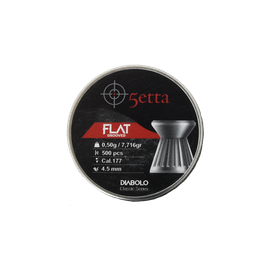 Ilmakiväärin luodit 5etta Flatgrooved 4.5mm 0.5g / 7.71gr 500kpl