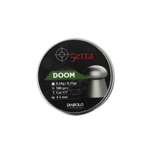 Ilmakiväärin luodit 5etta Doom 4.5mm 0.54g / 8.33gr 500kpl