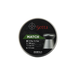 Ilmakiväärin luodit 5etta Match 4.5mm 0.54g / 8.33gr 500kpl