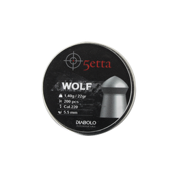 Ilmakiväärin luodit 5etta Wolf 5.5mm 1.40g / 22gr 200kpl