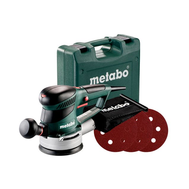 Epäkeskohiomakone Metabo SXE 425 Turbotec tarvikkeilla