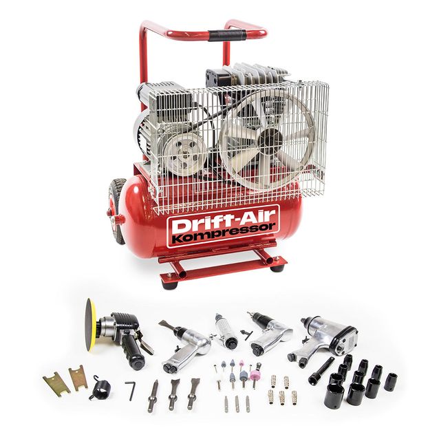 Kompressori Drift-Air E 300m 24 5 paineilmakonetta ja 45 lisävarustetta