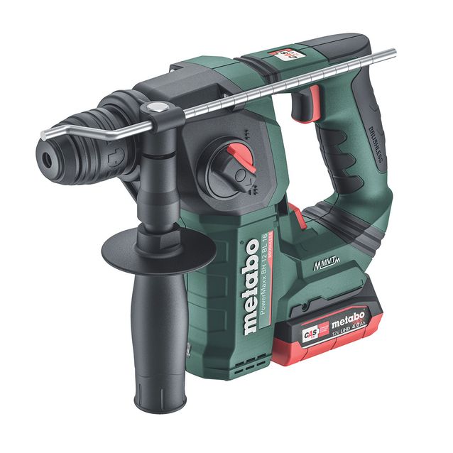 Poravasara Metabo PowerMaxx BH 12 BL 16 12V 2x4,0 Ah akuilla ja laturilla ASC 55