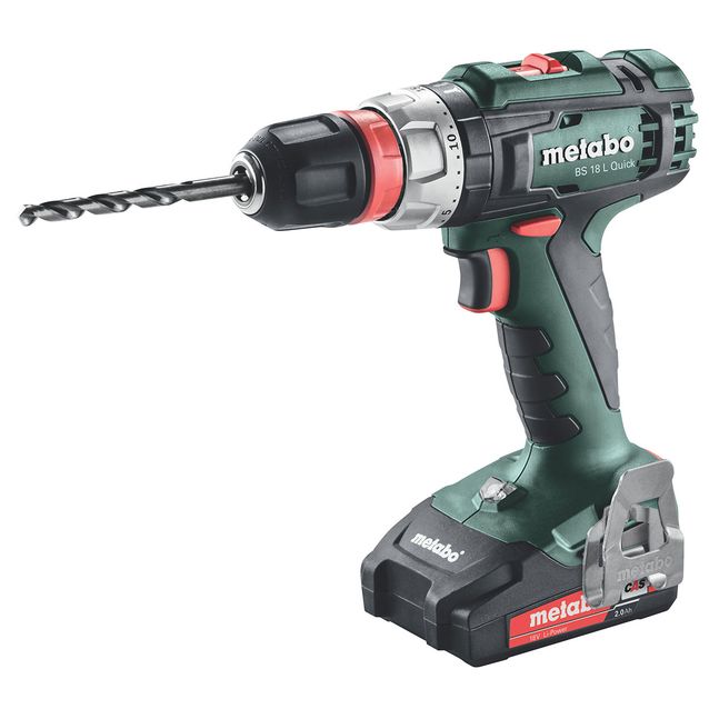 Akkuporakone Metabo BS 18 L Quick 18V 2x2.0Ah akulla ja laturilla SC 30