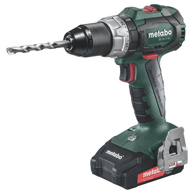 Akkuporakone Metabo BS 18 LT BL 18V 2x2.0Ah akulla ja laturilla ASC 55