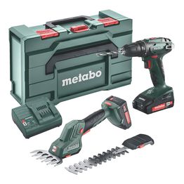 Työkalupaketti Metabo Combo Set 18V BS 18 SGS 18 LTX Q sisältää 2xLi-Power-akut ja laturin SC 30