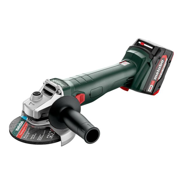 Akkukulmahiomakone Metabo W 18 L 9-125 Quick sisältää 2x5.2Ah Li-Power-akut