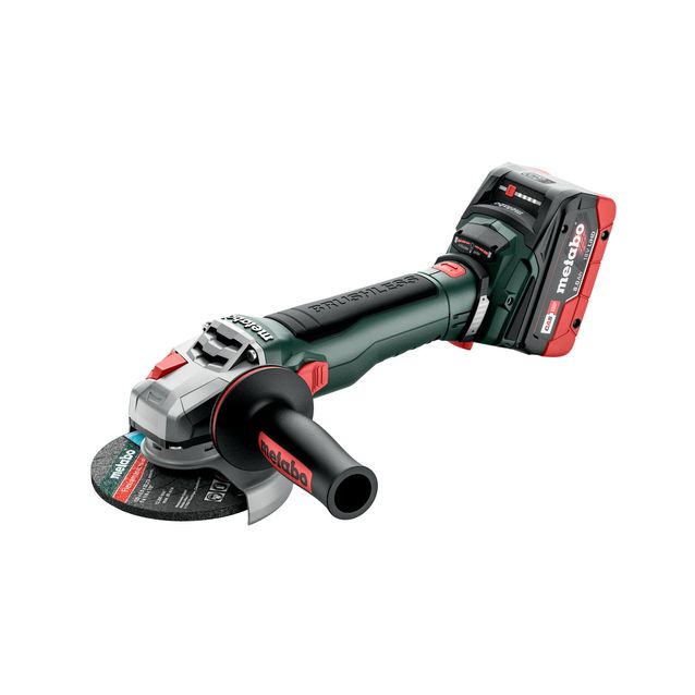 Akkukulmahiomakone Metabo WB 18 LT BL 11-125 Quick sisältää 2x8,0Ah LiHD-akut