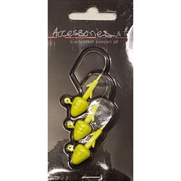 Jigi Abugarcia Svartzonker 20g #4/0 Fluo Yellow 3kpl