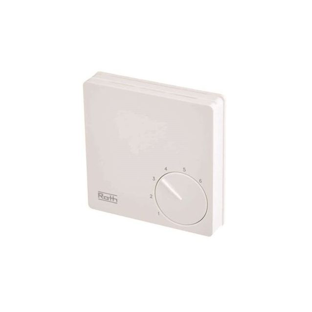 Huonetermostaatti Roth Basicline säätöpyörällä 230V 