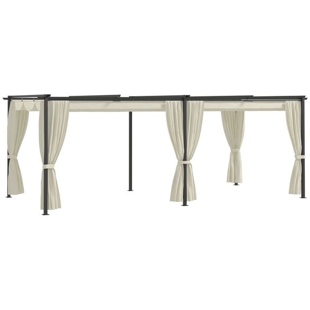 Huvimaja verhoilla 3x6 m kerma teräs_1