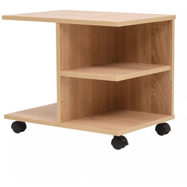 Hylly pyörillä 50x35x42 cm tammi_1
