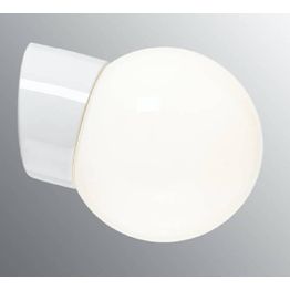 Seinävalaisin Ifö Electric Classic Glob Ø150mm opaalilasi valkoinen vino IP20
