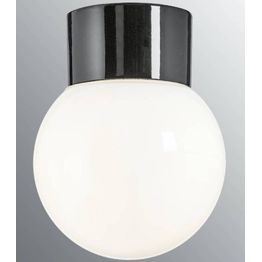 Kattovalaisin Ifö Electric Classic Glob Ø150mm opaalilasi musta suora IP54