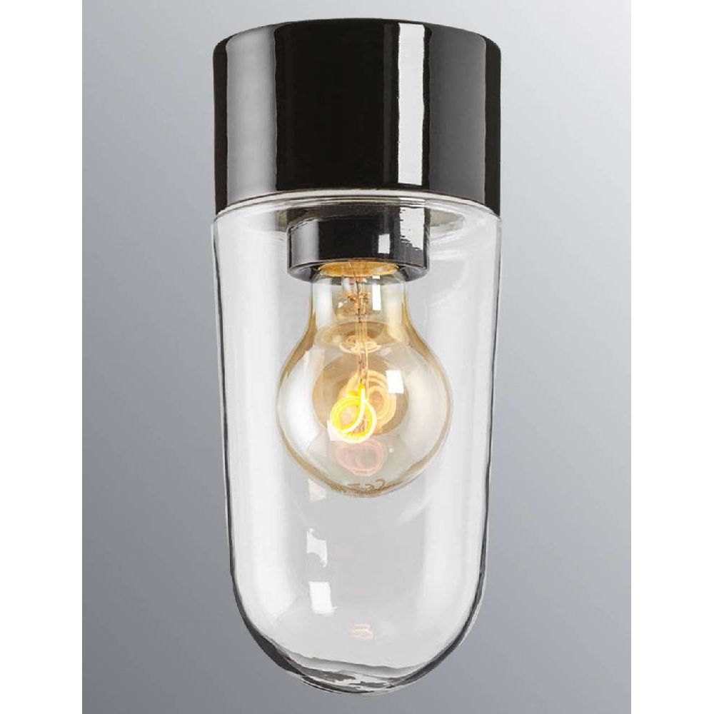 Kattovalaisin Ifö Electric Classic tallikuvulla musta kirkas kupu IP54