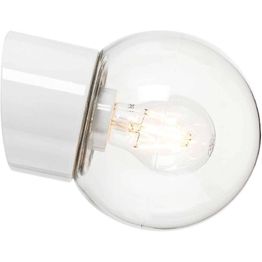 Seinävalaisin Ifö Electric Classic Glob Ø150mm kirkas kupu valkoinen vino IP54