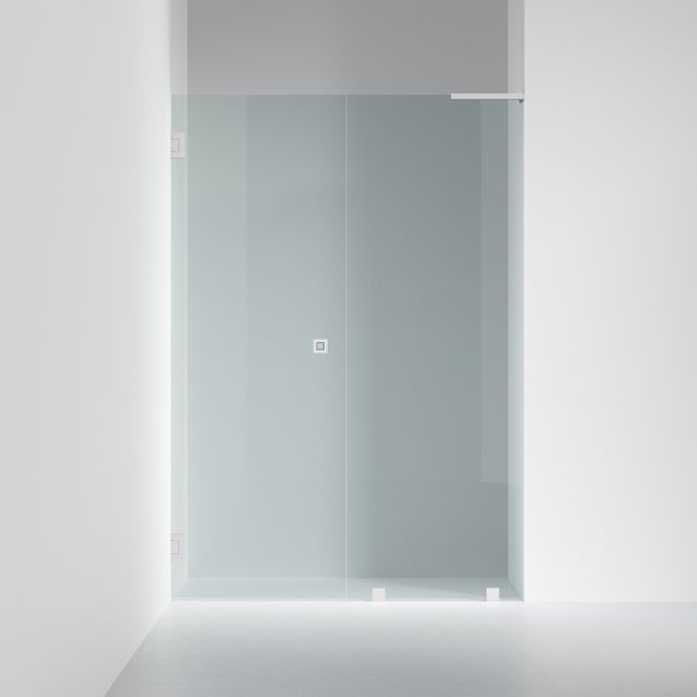 Suihkuseinä INR Arc 4 Original, mittatilaus, harjattu teräsprofiili, kirkas lasi, vasen