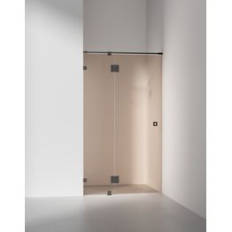 Suihkuovi INR Arc 5 Original, pronssilasi, mattamusta profiili, mittatilaus