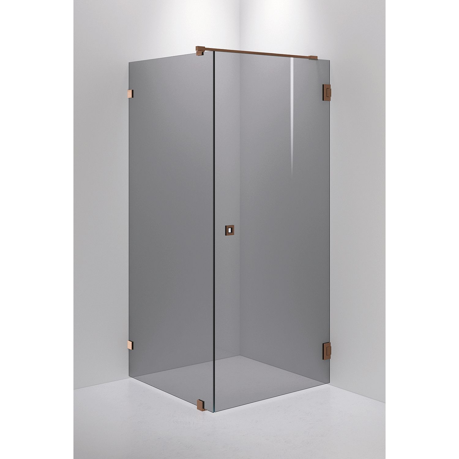 Suihkunurkka INR Arc 13 Original, savulasi, pronssiprofiili, mittatilaus