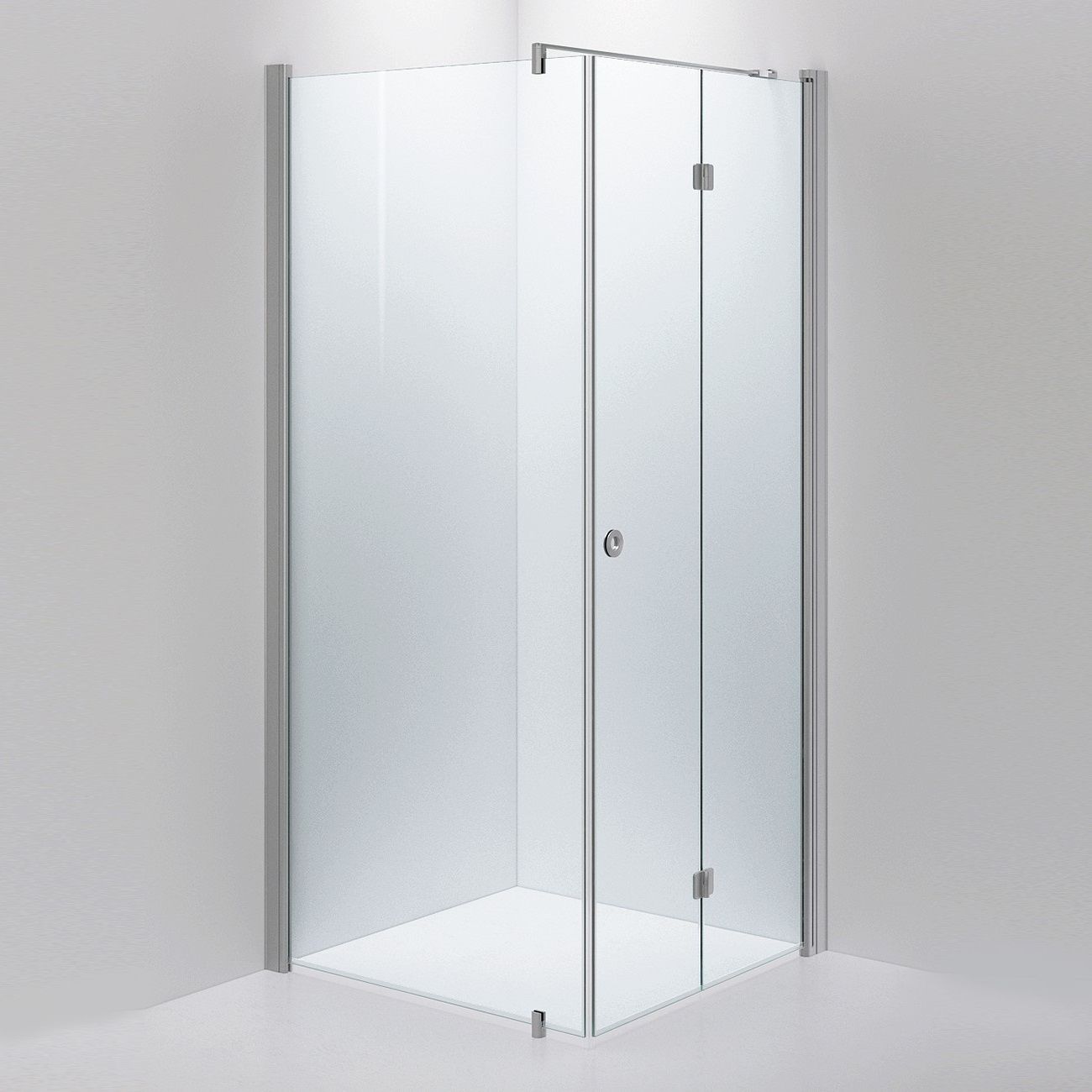 Suihkunurkka INR LINC 13 Flex 80x80cm kirkas lasi harjattu alumiiniprofiili oikea