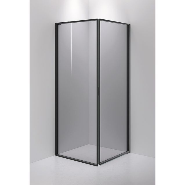 Suihkunurkka INR Edge 13, savulasi, oikea, eri profiileja, mittatilaus