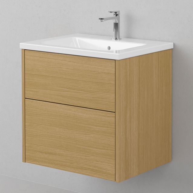 Allaskaappi INR Grand Solid 60, Natural Oak, 2 laatikkoa