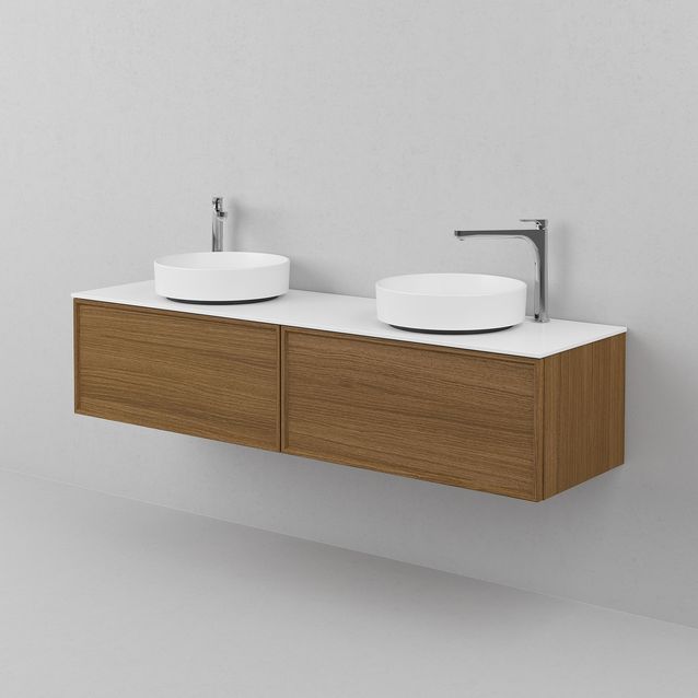 Kaksoisallaskaappi INR Air Wood 160 E, Dark Oak