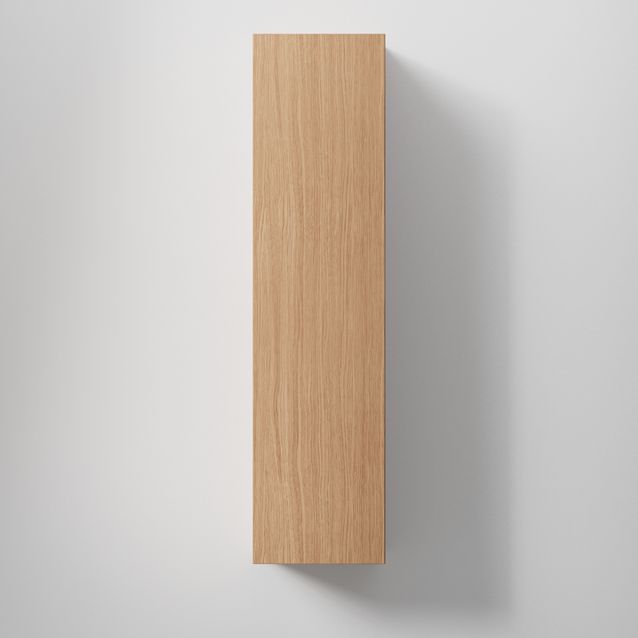 Korkea kaappi INR Solid 40/40, 400x400mm, Natural Oak, 4 hyllyä, 2 laatikkoa, oikea