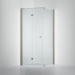 Suihkunurkka INR Linc 13 Flex, kirkas lasi, tumma beige profiili, A:600-1000mm B:200-1000mm, mittatilaus