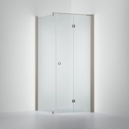 Suihkunurkka INR Linc 13 Flex, kirkas lasi, tumma beige profiili, A:200-1000mm B:600-1000mm, mittatilaus