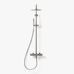 Sadesuihkusetti INR Pleasure 2, termostaattihanalla, suihkupää ⌀250mm, harjattu teräs