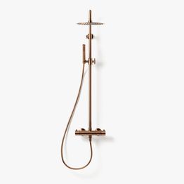 Sadesuihkusetti INR Pleasure 2, termostaattihanalla, suihkupää ⌀250mm, harjattu pronssi