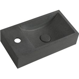 Pesuallas Interia Crest L 400 x 220 mm betoni musta vasen