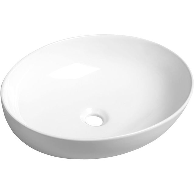 Malja-allas Interia Ofelie 520 x 400 mm keraaminen valkoinen 