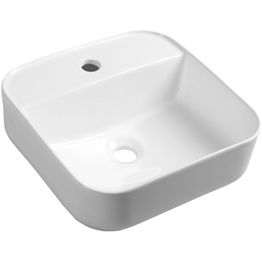 Malja-allas Interia Molveno 395 x 395 mm keraaminen valkoinen 