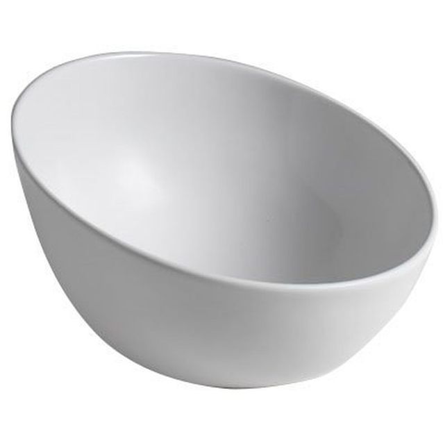 Malja-allas Interia Dome Obliquo ø445 mm keraaminen valkoinen 