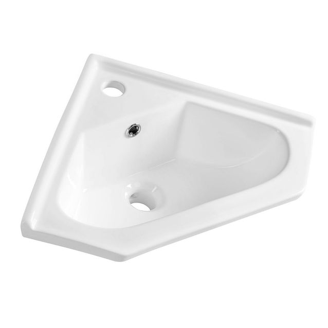 Kulma-allas Interia 410x410 mm, valkoinen