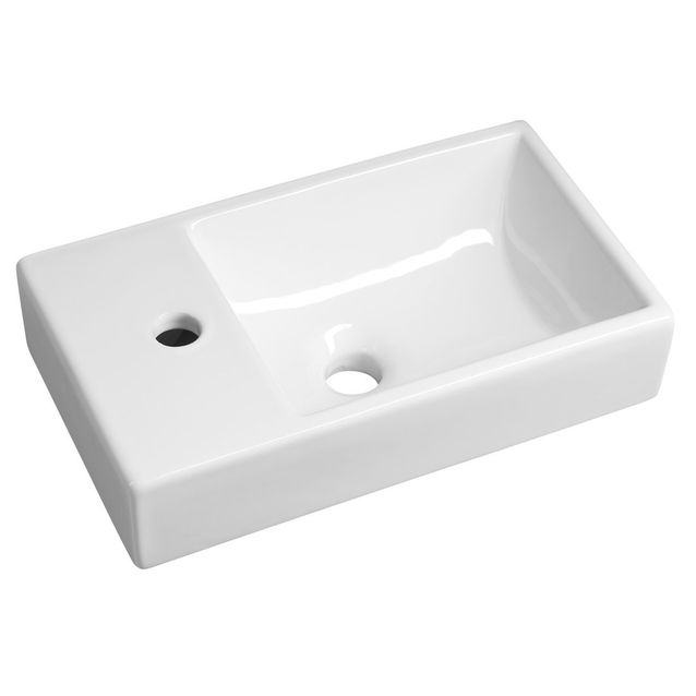 Pesuallas Interia MINOS Cloakroom 45x26 cm vasen keraaminen valkoinen