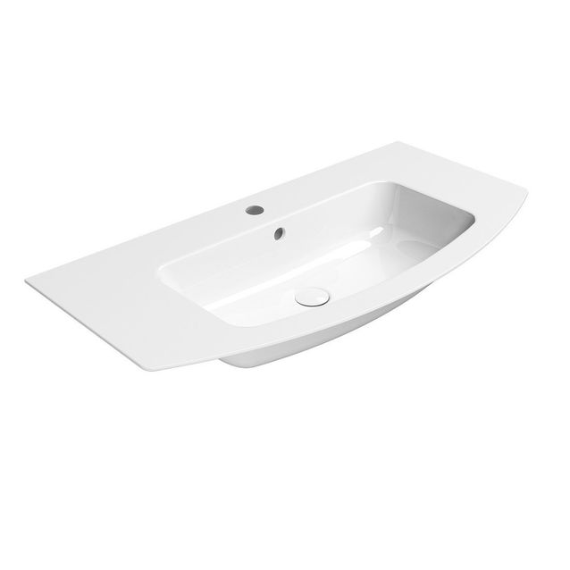 Pesuallas Interia Pura Slim 102x52cm, valkoinen